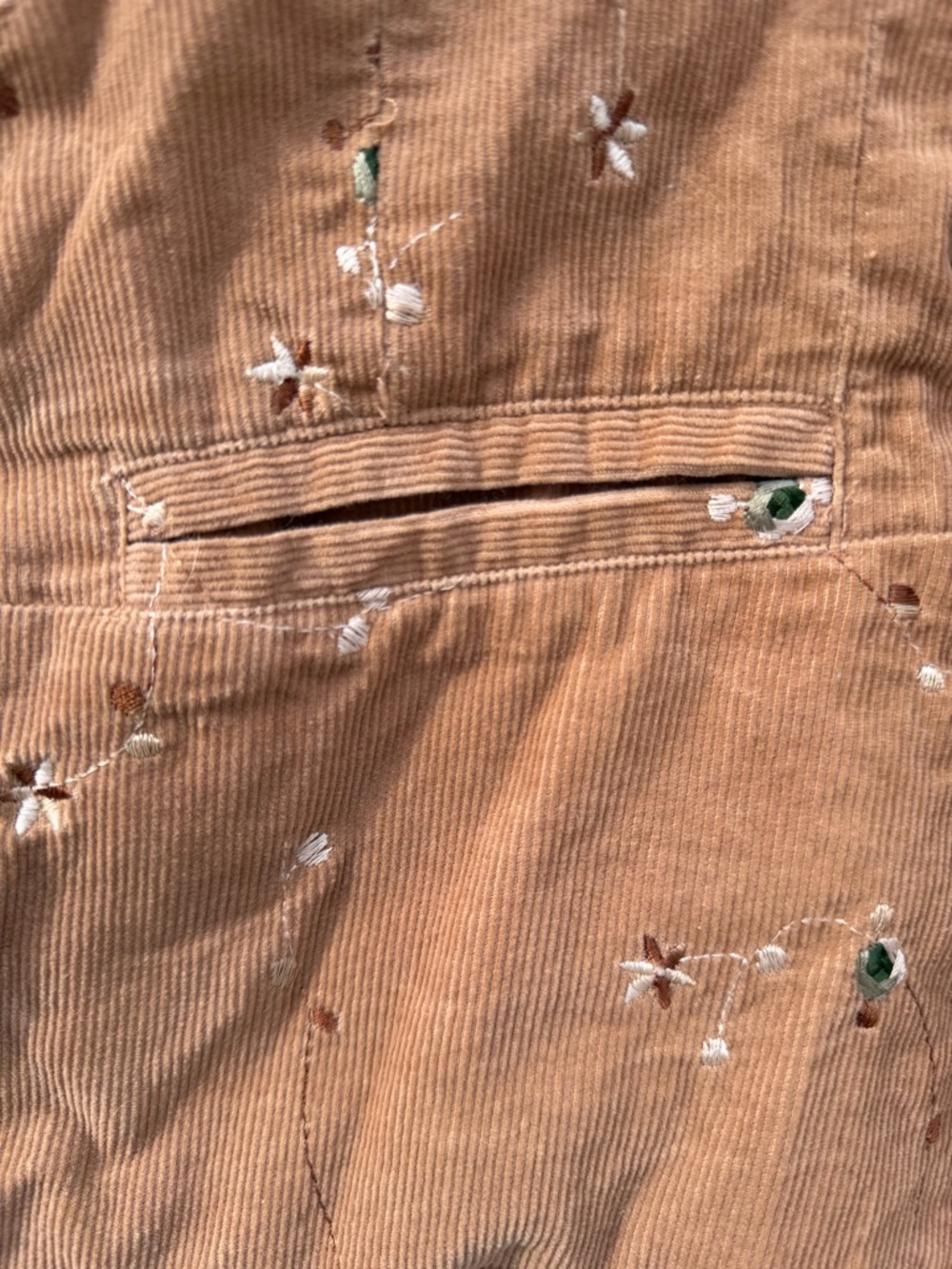 Vintage Relativity Corduroy Floral Embroidered Jacket Cottagecore Boho 90s - Picture 7 of 13